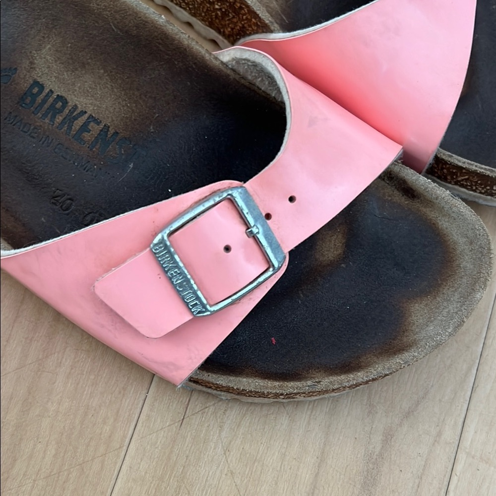 Birkenstock Glossy Pink Slide Sandals 38 - Picture 4 of 12